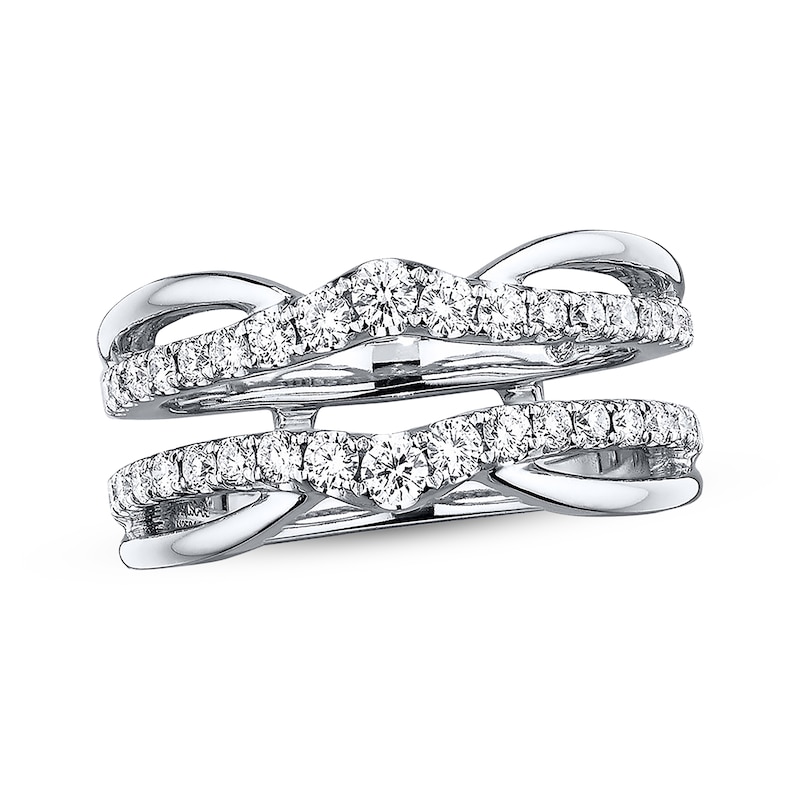 Main Image 1 of THE LEO Diamond Enhancer Ring 3/4 ct tw Round-cut 14K White Gold