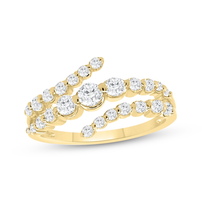 Main Image 1 of KAY Lab-Grown Diamonds Graduated Spiral Ring 3/4 ct tw 14K Yellow Gold