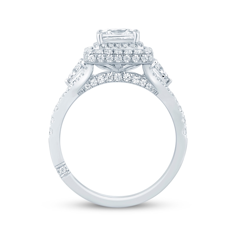 Monique Lhuillier Bliss Princess-Cut Diamond Engagement Ring 2 ct tw 18K White Gold