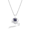 True Fans New York Giants 1/20 CT. T.W. Diamond Helmet Necklace in Sterling Silver