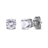 Thumbnail Image 3 of Round-Cut White Lab-Created Sapphire Necklace & Stud Earrings Gift Set Sterling Silver 18"