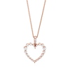 Thumbnail Image 1 of KAY Lab-Grown Diamonds Round-Cut Heart Necklace 1/2 ct tw 10K Rose Gold 18”