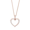 Thumbnail Image 0 of Lab-Created Diamonds by KAY Round-Cut Heart Necklace 1/2 ct tw 10K Rose Gold 18”