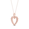 Thumbnail Image 2 of Lab-Created Diamonds by KAY Round-Cut Heart Necklace 1/2 ct tw 10K Rose Gold 18”