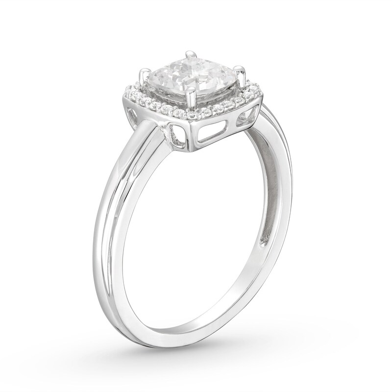 Cushion & Round-Cut White Lab-Created Sapphire Gift Set Sterling Silver