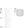 Cushion & Round-Cut White Lab-Created Sapphire Gift Set Sterling Silver
