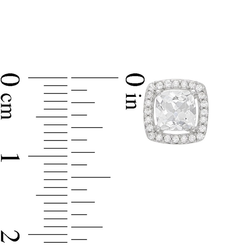 Cushion & Round-Cut White Lab-Created Sapphire Gift Set Sterling Silver