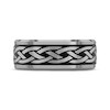 Thumbnail Image 2 of Men's Celtic Knot Wedding Band Tungsten & Black Ion Plate