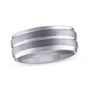 Thumbnail Image 1 of Now + Forever Men's Brushed Texture Stripe Wedding Band Tungsten