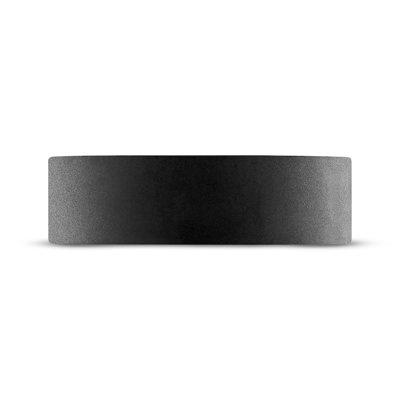Main Image 3 of Now + Forever Men's Sandblasted Wedding Band Black Ion-Plated Tungsten