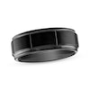Thumbnail Image 1 of Now + Forever Men's Brushed Rectangle Wedding Band Black Ion-Plated Tungsten