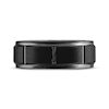 Men's Brushed Rectangle Wedding Band Black Ion-Plated Tungsten