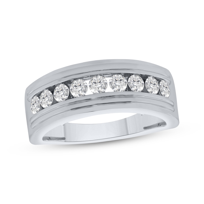 Men's Diamond Wedding Ring 1 ct tw 10K White Gold