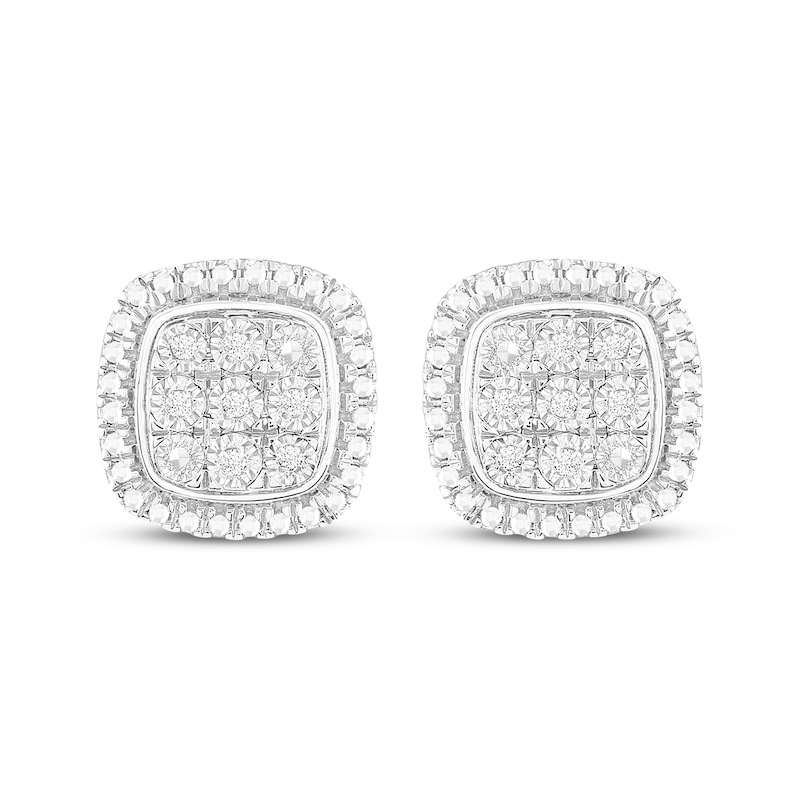 Multi-Diamond Center Cushion-Shaped Necklace & Earrings Gift Set 1/10 ...