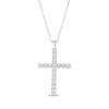 Thumbnail Image 1 of Diamond Cross Necklace 1/2 ct tw 10K White Gold 18&quot;