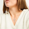 Thumbnail Image 3 of Diamond Cross Necklace 1/2 ct tw 10K White Gold 18&quot;