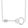 Thumbnail Image 1 of Diamond Guitar Outline Necklace 1/15 ct tw Sterling Silver 18&quot;
