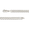 Thumbnail Image 2 of Curb Chain Necklace 5mm Solid 10K White Gold 22&quot;