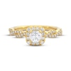 Thumbnail Image 3 of THE LEO Prisma Diamond Round-Cut Cushion Halo Engagement Ring 5/8 ct tw 14K Yellow Gold
