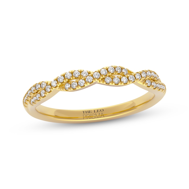 Main Image 1 of THE LEO Prisma Diamond Twist Wedding Band 1/5 ct tw 14K Yellow Gold