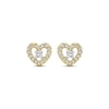Thumbnail Image 2 of Diamond Heart-Shaped Stud Earrings 1/10 ct tw 10K Yellow Gold