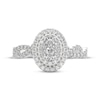 Thumbnail Image 3 of THE LEO Ideal Cut Diamond Oval Halo Engagement Ring 7/8 ct tw 14K White Gold