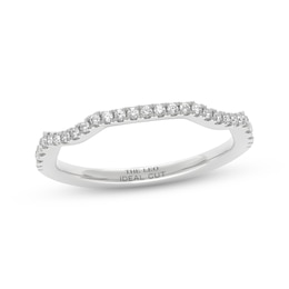 THE LEO Ideal Cut Diamond Contour Wedding Band 1/6 ct tw 14K White Gold