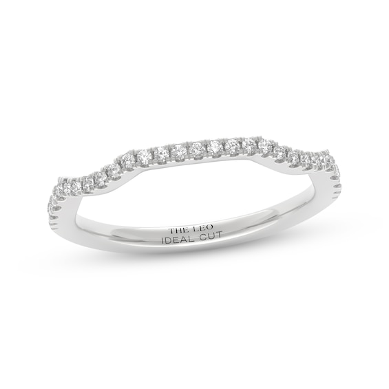 THE LEO Ideal Cut Diamond Contour Wedding Band 1/ ct tw 14K White Gold