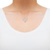 Thumbnail Image 4 of Diamond Intertwining Hearts Necklace 1/10 ct tw 10K White Gold 18"