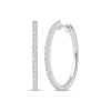 Thumbnail Image 1 of Baguette-Cut Diamond Hoop Earring 1/2 ct tw 10K White Gold