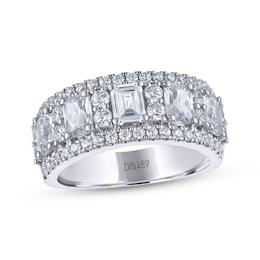 THE LEO Legacy Lab-Grown Diamond Emerald & Round-Cut Anniversary Band 2-1/2 ct tw 14K White Gold