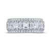 Thumbnail Image 3 of THE LEO Legacy Lab-Grown Diamond Emerald & Round-Cut Anniversary Band 2-1/2 ct tw 14K White Gold