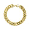 Thumbnail Image 1 of Puff Curb Chain Bracelet 10.3mm Hollow 10K Yellow Gold 8&quot;