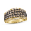 Thumbnail Image 1 of Le Vian Chocolate Chip Diamond Multi-Row Graduated Ring 1-3/4 ct tw 14K Honey Gold