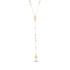 Thumbnail Image 1 of Rosary Necklace 14K Tri-Tone Gold 26"