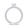 Thumbnail Image 3 of Now + Forever East West Oval-Cut Diamond Solitaire Rope Shank Engagement Ring 1/3 ct tw 14K White Gold (I/I2)