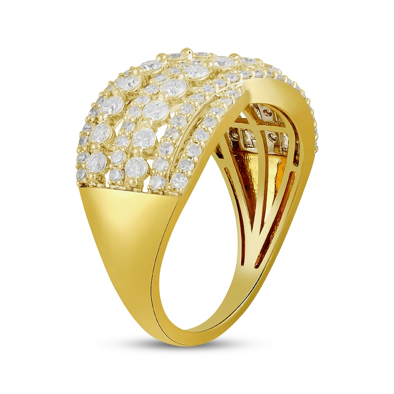 Main Image 2 of KAY Lab-Grown Diamonds Multi-Row Crossover Ring 1 ct tw 10K Yellow Gold