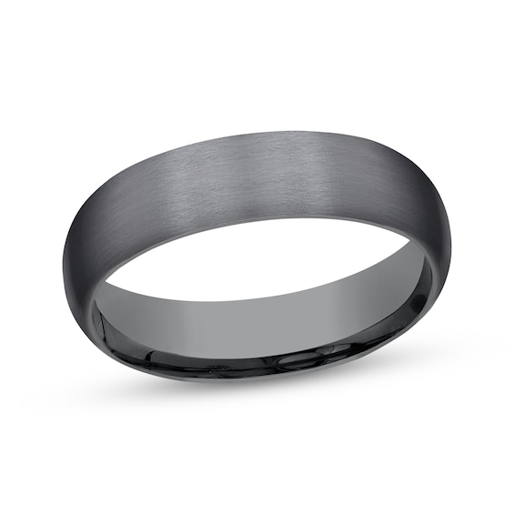 Now + Forever Satin-Finish Wedding Band Dark Gray Tantalum 6mm