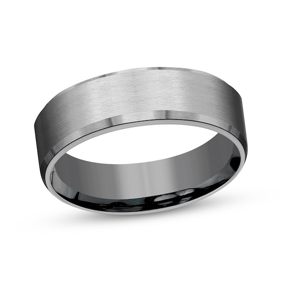 Now + Forever Satin-Finish Wedding Band Gray Tantalum 7mm