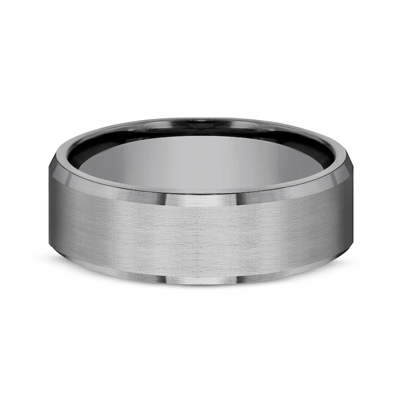 Main Image 3 of Now + Forever Satin-Finish Wedding Band Gray Tantalum 7mm