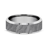 Thumbnail Image 3 of Now + Forever Men's Lava Rock Pattern Wedding Band Grey Tantalum 7mm