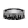 Thumbnail Image 3 of Now + Forever Treeline Pattern Wedding Band Gray Tantalum 7mm