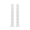 Thumbnail Image 2 of Multi-Diamond Hoop Earrings 1/2 ct tw Sterling Silver