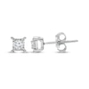 Thumbnail Image 1 of Radiant Reflections Round-Cut Diamond Solitaire Square Stud Earrings 1/6 ct tw Sterling Silver (J/I3)