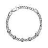 Thumbnail Image 2 of Wheat Chain Station Bracelet Solid Stainless Steel 8.5&quot;