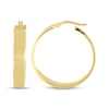 Thumbnail Image 3 of Flat Tube Hoop Earrings 10K Yellow Gold 25mm