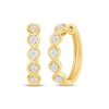 Thumbnail Image 1 of Diamond Twist Hoop Earrings 1/8 ct tw 10K Yellow Gold