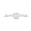 Thumbnail Image 3 of Now + Forever Lab-Grown Diamonds Oval-Cut & Pear-Shaped Three-Stone Engagement Ring 5/8 ct tw 14K White Gold