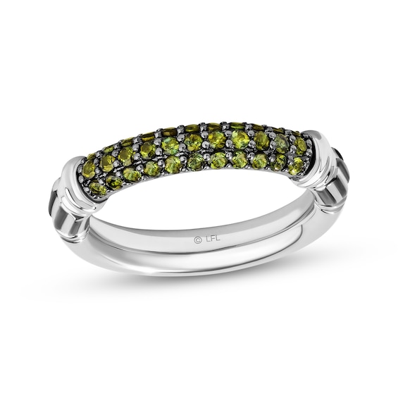 Star Wars Jedi Master Lightsaber Green Tourmaline Ring Sterling Silver
