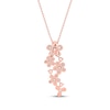 Thumbnail Image 3 of Diamond Flower Drop Necklace 1/4 ct tw 10K Rose Gold 18&quot;